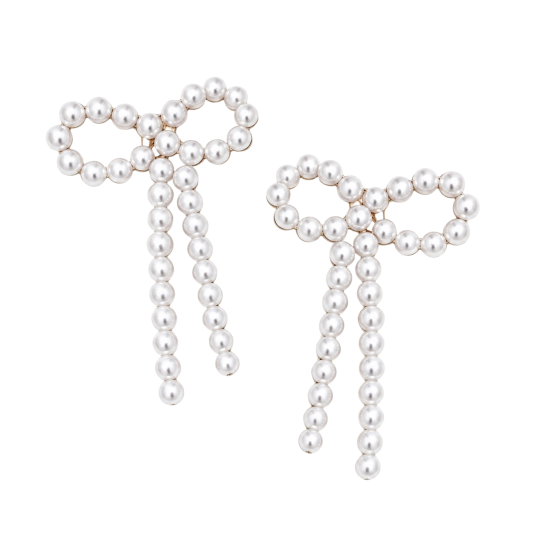 Pearl Bow Earrings